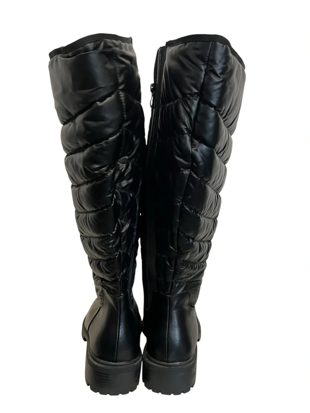 TORRID | Water Resistant Nylon Black Quilted Women's Knee-High Boots 9.5